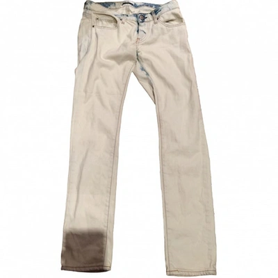 Pre-owned Iro Slim Pants In Ecru