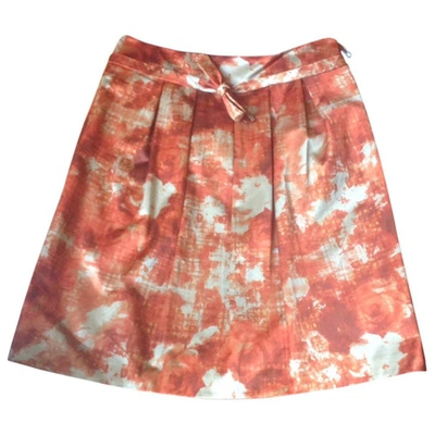 Pre-owned Max Mara Mid-length Skirt In Orange