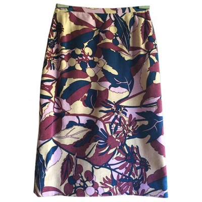 Pre-owned Dolce & Gabbana Velvet Mid-length Skirt In Beige