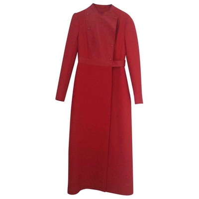 Pre-owned Valentino Wool Coat In Red