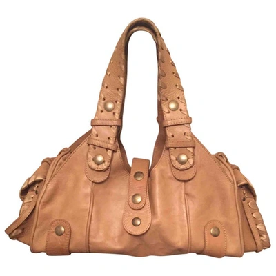 Pre-owned Chloé Silverado Leather Bag In Beige
