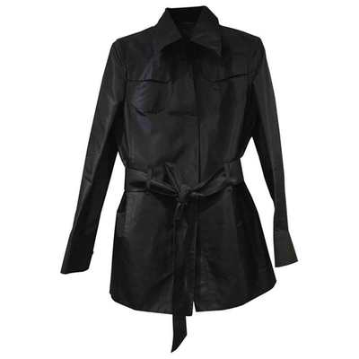 Pre-owned Brioni Silk Coat In Black