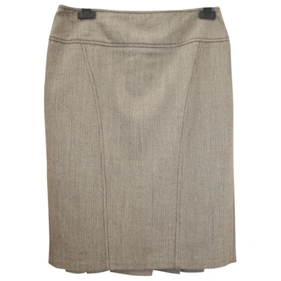 Pre-owned Les Copains Wool Mid-length Skirt In Brown