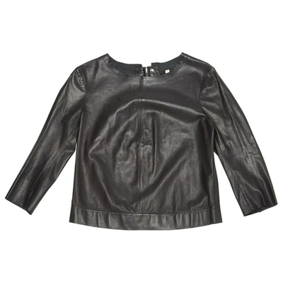 Pre-owned J Brand Leather Top In Black