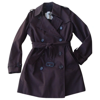 Pre-owned Burberry Brown Polyester Trench Coat