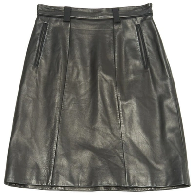 Pre-owned Jason Wu Leather Mini Skirt In Black