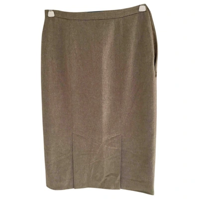 Pre-owned Prada Cashmere Mid-length Skirt In Beige