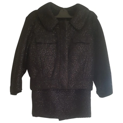 Pre-owned Nina Ricci Glitter Suit Jacket In Black
