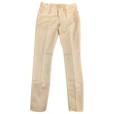 Pre-owned Dondup Slim Jeans In Beige