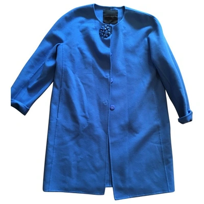 Pre-owned Ermanno Scervino Wool Coat In Blue
