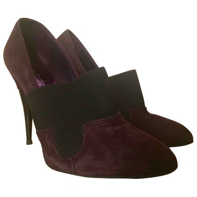 Pre-owned Sebastian Ankle Boots In Purple