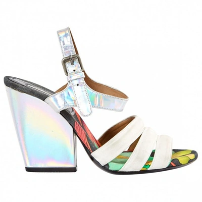 Pre-owned Dries Van Noten Cloth Sandals In White