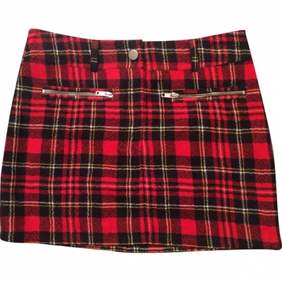 Pre-owned Filles À Papa Wool Mini Skirt In Red