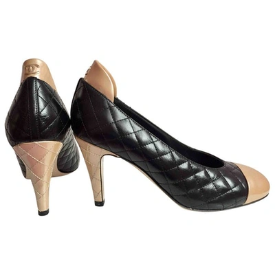 Pre-owned Chanel Leather Heels In Black