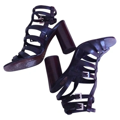 Pre-owned Ash High Gladiator Sandals In Black
