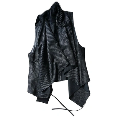 Pre-owned Drome Leather Vest In Black