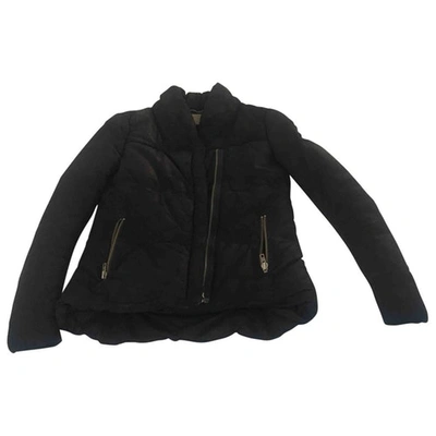 Pre-owned Muubaa Leather Biker Jacket In Black