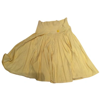 Pre-owned Sonia By Sonia Rykiel Wool Mini Skirt In Yellow