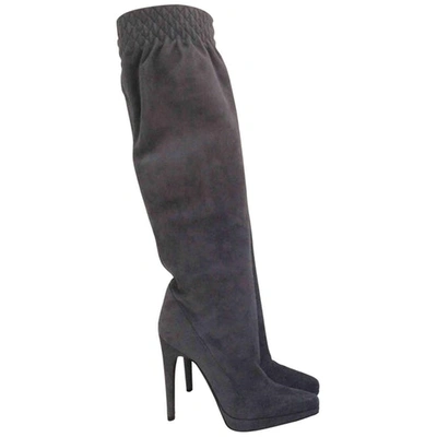 Pre-owned Casadei Boots In Grey