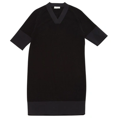 Pre-owned Balenciaga Wool Mini Dress In Black