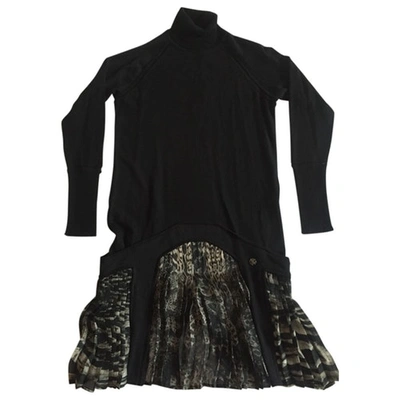 Pre-owned Roberto Cavalli Wool Dress In Black