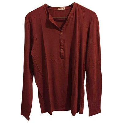 Pre-owned American Vintage Burgundy Cotton Top