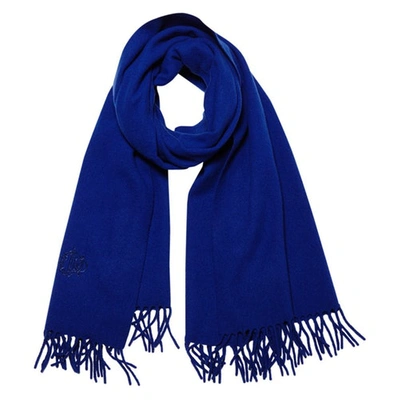 Pre-owned Dior Wool Stole In Blue