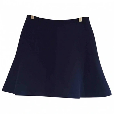 Pre-owned Sandro Mini Skirt In Blue