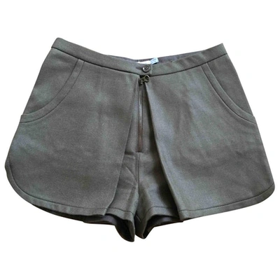 Pre-owned See By Chloé Wool Mini Short In Khaki