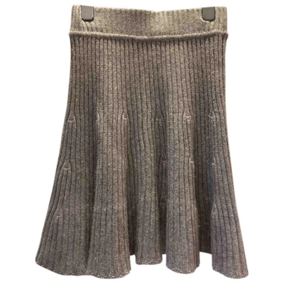 Pre-owned Marc By Marc Jacobs Wool Mid-length Skirt In Grey