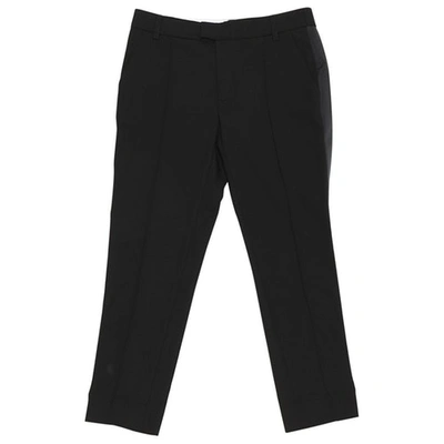Pre-owned Band Of Outsiders Wool Straight Pants In Black