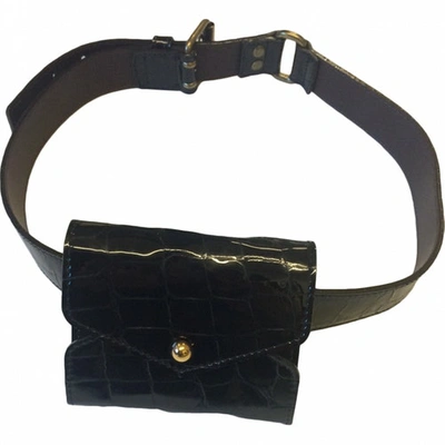 Pre-owned Sonia Rykiel Patent Leather Handbag In Brown