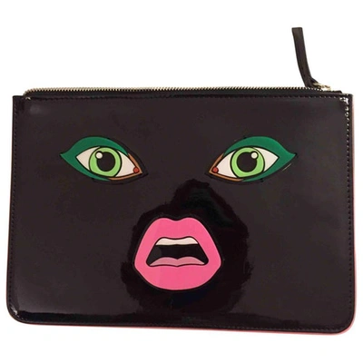 Pre-owned Yazbukey Leather Clutch Bag In Black