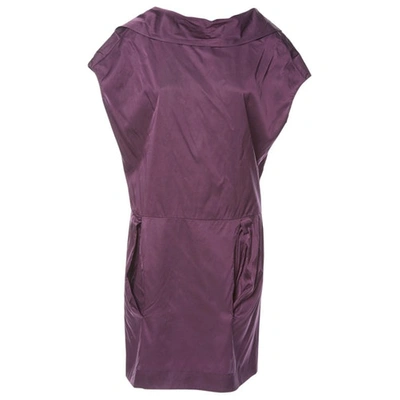 Pre-owned Marni Silk Mini Dress In Purple