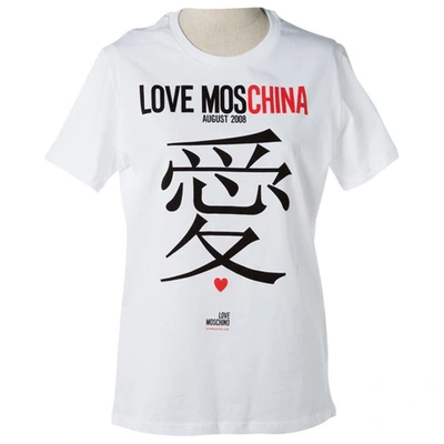 Pre-owned Moschino White Cotton Top