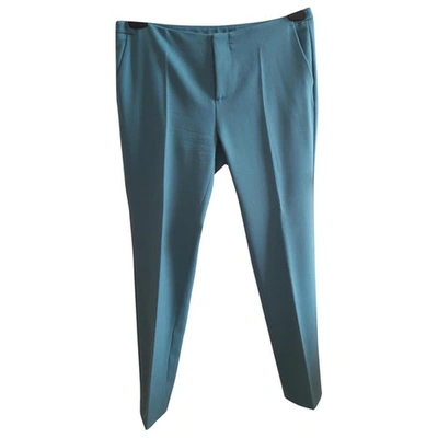 Pre-owned Space Style Concept Wool Straight Pants In Turquoise
