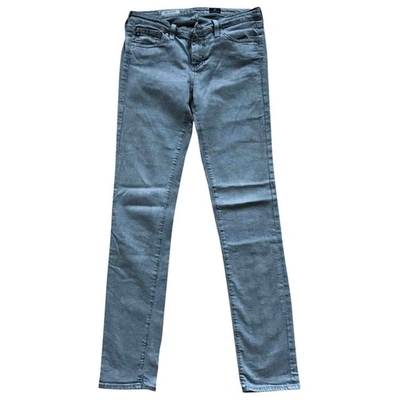 Pre-owned Ag Slim Jeans In Grey