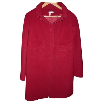 Pre-owned Paule Ka Wool Coat In Red