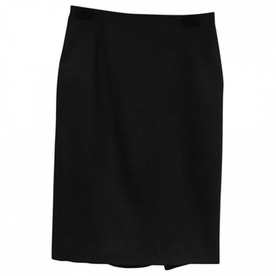 Pre-owned Valentino Wool Mid-length Skirt In Black