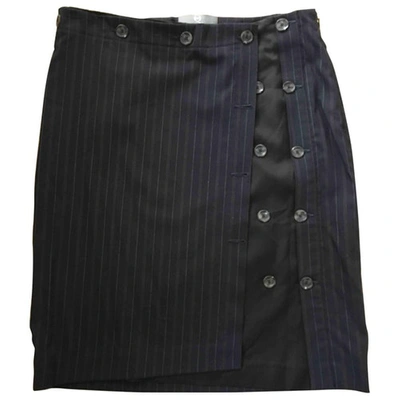 Pre-owned Mcq By Alexander Mcqueen Wool Mini Skirt In Blue