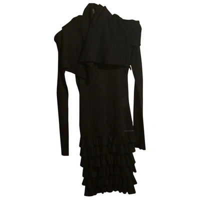Pre-owned Ermanno Scervino Wool Dress In Black