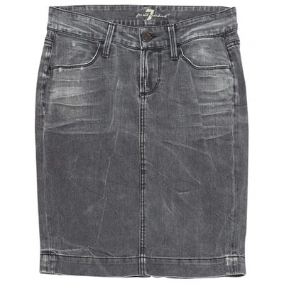 Pre-owned 7 For All Mankind Mini Skirt In Grey