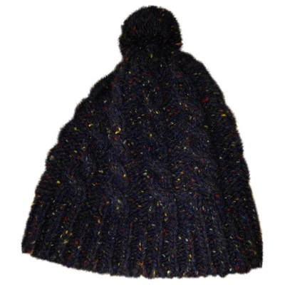 Pre-owned Golden Goose Wool Beanie In Blue
