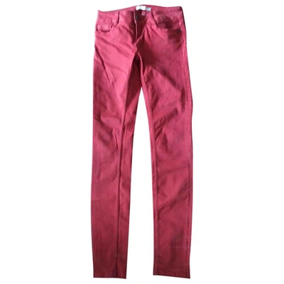 Pre-owned Maje Slim Jeans In Red
