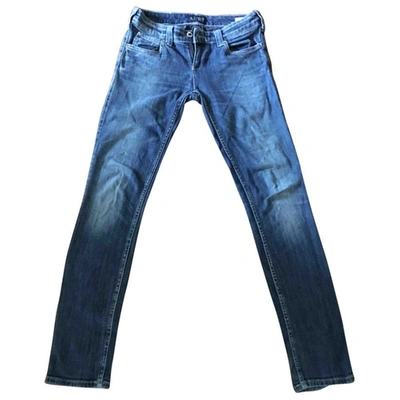 Pre-owned Giorgio Armani Straight Jeans In Blue