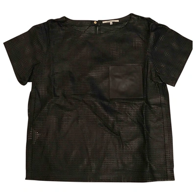 Pre-owned Gerard Darel Leather T-shirt In Black