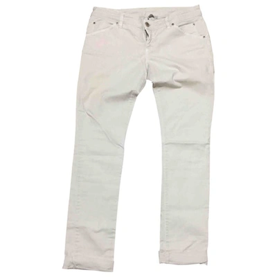 Pre-owned Pinko Straight Jeans In Beige