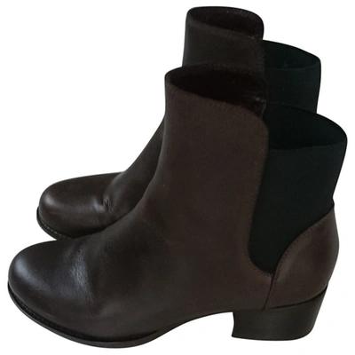 Pre-owned Vanessa Bruno Leather Ankle Boots In Brown