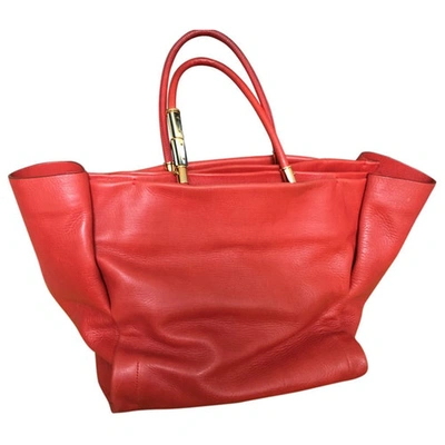 Pre-owned Lanvin Leather Tote In Red