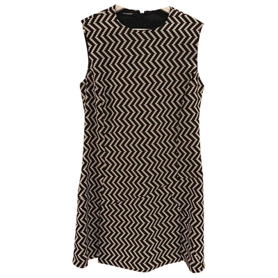 Pre-owned Neil Barrett Wool Mini Dress In Black